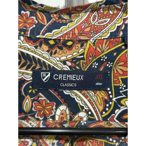 Cremieux Classics Paisley Button Front Shirt Multicolor Sz XXL Boho Eclectic Wor - Picture 5 of 11